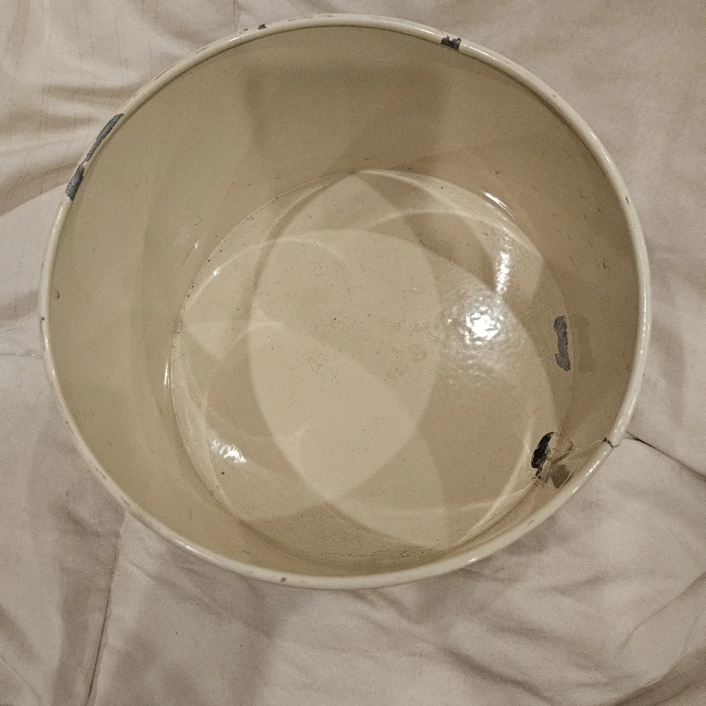 Cream Pet Bowl with Paw Prints